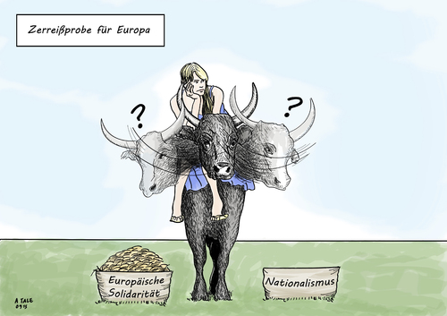 Cartoon: Europa hin und her gerissen (medium) by Ago tagged cartoo,politik,esel,buridans,stier,nationalismus,eigeninteressen,solidarität,differenzen,österreich,deutschland,ungarn,osteuropa,abschottung,hilfe,migration,elend,not,flucht,krieg,bürgerkrieg,irak,syrien,asylsuchende,flüchtlinge,flüchtlingsdrama,europa,eu,eu,europa,flüchtlingsdrama,flüchtlinge,asylsuchende,syrien,irak,bürgerkrieg,krieg,flucht,not,elend,migration,hilfe,abschottung,osteuropa,ungarn,deutschland,österreich,differenzen,solidarität,eigeninteressen,nationalismus,stier,buridans,esel,politik,cartoon,karikatur