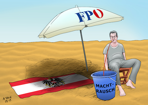 Cartoon: Rücktritt Strache (medium) by Ago tagged heinz,christian,strache,fpö,vorsitzender,vizekanzler,österreich,regierungskrise,rücktritt,neuwahlen,skandal,video,ibiza,enthüllung,russische,oligarchin,lockvogel,illegale,versprechen,machtmissbrauch,vorteilnahme,korruption,parteispenden,populistisch,extremistisch,fremdenfeindlich,politik,karikatur,cartoon,pressezeichnung,illustration,tale,agostino,natale,heinz,christian,strache,fpö,vorsitzender,vizekanzler,österreich,regierungskrise,rücktritt,neuwahlen,skandal,video,ibiza,enthüllung,russische,oligarchin,lockvogel,illegale,versprechen,machtmissbrauch,vorteilnahme,korruption,parteispenden,populistisch,extremistisch,fremdenfeindlich,politik,karikatur,cartoon,pressezeichnung,illustration,tale,agostino,natale