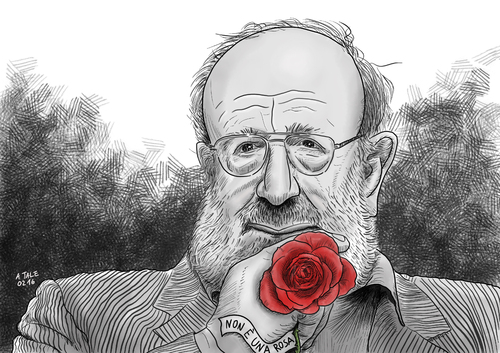 Cartoon: Umberto Eco (medium) by Ago tagged umberto,eco,1932,2016,tod,gestorben,schriftsteller,autor,romancier,professor,philosoph,semiotik,sprachwissenschaftler,essayist,kolumnist,kritiker,intellektueller,italien,bücher,romane,der,name,rose,foucaultsche,pendel,verfilmung,mittelalter,mönche,kloster,krimi,mord,porträt,karikatur,umberto,eco,1932,2016,tod,gestorben,schriftsteller,autor,romancier,professor,philosoph,semiotik,sprachwissenschaftler,essayist,kolumnist,kritiker,intellektueller,italien,bücher,romane,der,name,rose,foucaultsche,pendel,verfilmung,mittelalter,mönche,kloster,krimi,mord,porträt,karikatur