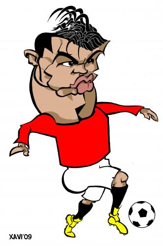Cristiano Ronaldo By Xavi Caricatura | Famous People Cartoon | TOONPOOL