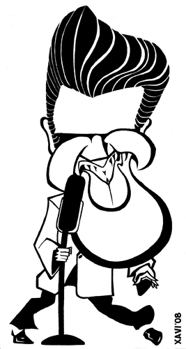 elvis cartoon drawing