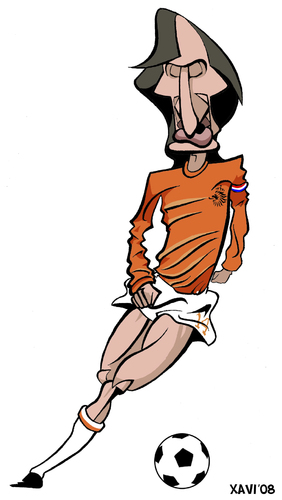 Johan Cruyff By Xavi dibuixant | Famous People Cartoon | TOONPOOL