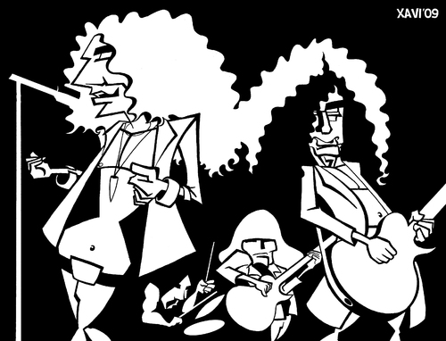 caricature drawings of led zeppelin