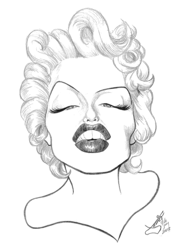 Marilyn Monroe By Xavi Caricatura | Media & Culture Cartoon | TOONPOOL