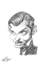 Cartoon: Clark Gable (small) by Xavi dibuixant tagged clark,gable,hollywood,cinema,film,star,oscar