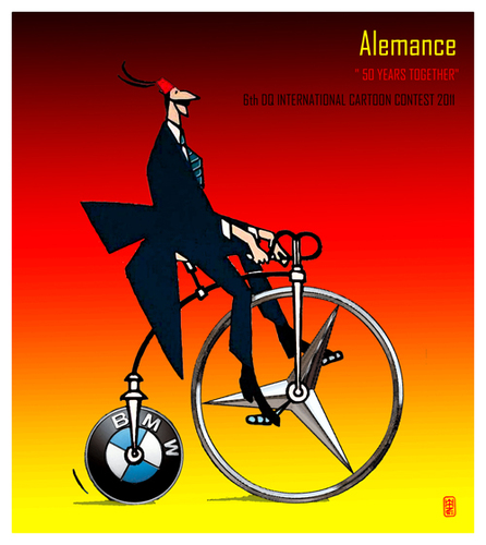 Cartoon: Alemance (medium) by zenundsenf tagged alemance,deutschlinge,turhan,selcuk,immigration,einwanderung,zenundsenf,zensenf,zenf,walter,andi