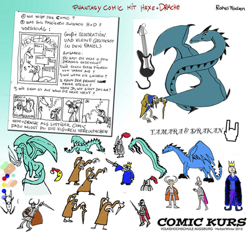 Cartoon: COMIC KURS 2012 Ergebnisse (medium) by zenundsenf tagged course,kurs,comic