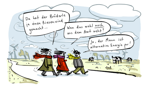 Cartoon: bruederle (medium) by kittihawk tagged wind,kraft,bruederle,wahlkampf,entscheidungen,rücktritt,landtagswahlen,baden,würtemberg,alternative,energie,atom,politik,wind,kraft,brüderle,wahlkampf,entscheidungen,rücktritt,landtagswahlen,baden württemberg,wahlenwind,baden,württemberg