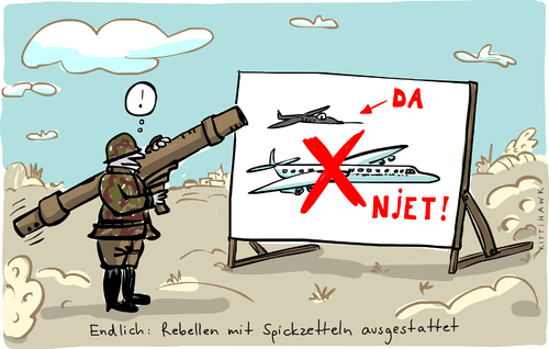 Cartoon: Spickzettel (medium) by kittihawk tagged kittihawk,2014,rebellen,spickzettel,ost,ukraine,konflikt,abschuss,mh17,rekonstruktion,szenario,konsequenz,fehler,kampfjet,abgeschossen,passagiermaschine,prorussische,separatisten,da,njet,ja,nein,schaubild,diagramm,gebrauchsanweisung,kittihawk,2014,rebellen,spickzettel,ost,ukraine,konflikt,abschuss,mh17,rekonstruktion,szenario,konsequenz,fehler,kampfjet,abgeschossen,passagiermaschine,prorussische,separatisten,da,njet,ja,nein,schaubild,diagramm,gebrauchsanweisung