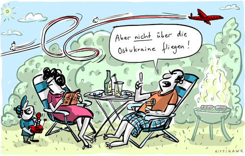 Cartoon: über Ostukraine fliegen (medium) by kittihawk tagged kittihawk,2014,ostukraine,absturz,mh17,abschuss,flugzeug,spielzeug,über,fliegen,garten,fernsteuerung,stuhl,klappstuhl,eltern,kind,spielen,kittihawk,2014,ostukraine,absturz,mh17,abschuss,flugzeug,spielzeug,über,fliegen,garten,fernsteuerung,stuhl,klappstuhl,eltern,kind,spielen