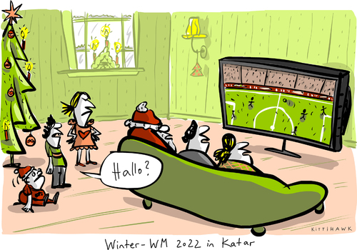 Cartoon: Winter WM Katar (medium) by kittihawk tagged kittihawk,2015,wm,weltmeisterschaft,katar,winter,weihnachten,kinder,familie,weihnachtsmann,fernseher,spiel,gucken,fällt,aus,wohnzimmer,sofa,hallo,weihnachtsbaum,finale,kittihawk,2015,wm,weltmeisterschaft,katar,winter,weihnachten,kinder,familie,weihnachtsmann,fernseher,spiel,gucken,fällt,aus,wohnzimmer,sofa,hallo,weihnachtsbaum,finale