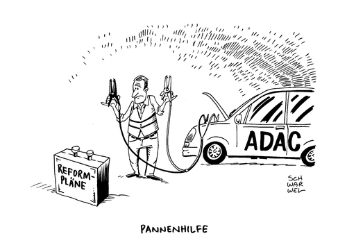 Cartoon: ADAC Angekündigte Reform (medium) by Schwarwel tagged adac,angekündigte,reform,skndal,auto,verkehr,automobil,karikatur,schwarwel,adac,angekündigte,reform,skndal,auto,verkehr,automobil,karikatur,schwarwel