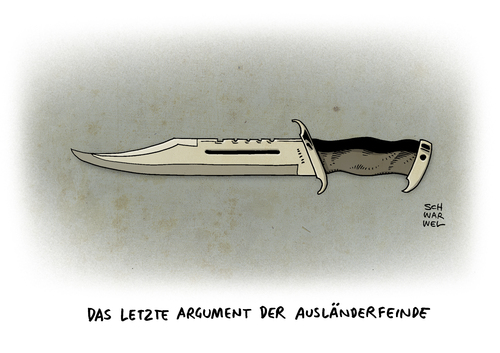 Cartoon: Angriff auf Henriette Reker (medium) by Schwarwel tagged angriff,auf,henriette,reker,kölner,attentäter,schuldfähig,attentat,köln,messer,ob,oberbürgermeister,kandidat,wahl,politisch,motivierte,tat,messerattacke,flüchtlingspolitik,flüchtlinge,asyl,asylpolitik,rechts,nazi,karikatur,schwarwel,angriff,auf,henriette,reker,kölner,attentäter,schuldfähig,attentat,köln,messer,ob,oberbürgermeister,kandidat,wahl,politisch,motivierte,tat,messerattacke,flüchtlingspolitik,flüchtlinge,asyl,asylpolitik,rechts,nazi,karikatur,schwarwel