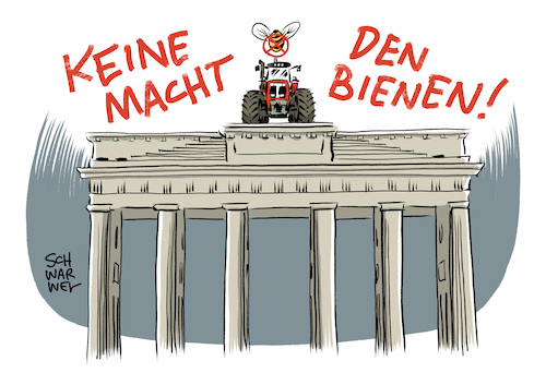 Cartoon: Bauernprotest gegen Agrarpolitik (medium) by Schwarwel tagged bauernprotest,bauernstreik,bauer,bauern,landwirte,landwirt,landwirtschaft,traktor,feld,agrarpolitik,umweltministerin,klimawandel,klimapolitik,klimastreik,umweltschutz,klimaschutz,klimagegner,klimaleugner,bienen,insekten,demo,demonstration,großkundgebung,bauerndemo,trecker,luftverschmutzung,klimanotstand,lebensmittel,nahrung,tiere,nutztiere,agrargesetz,agrargesetzgebung,biobauern,klimaschutzgesetz,klimagesetzgebung,agrarpaket,cartoon,karikatur,schwarwel,bauernprotest,bauernstreik,bauer,bauern,landwirte,landwirt,landwirtschaft,traktor,feld,agrarpolitik,umweltministerin,klimawandel,klimapolitik,klimastreik,umweltschutz,klimaschutz,klimagegner,klimaleugner,bienen,insekten,demo,demonstration,großkundgebung,bauerndemo,trecker,luftverschmutzung,klimanotstand,lebensmittel,nahrung,tiere,nutztiere,agrargesetz,agrargesetzgebung,biobauern,klimaschutzgesetz,klimagesetzgebung,agrarpaket,cartoon,karikatur,schwarwel