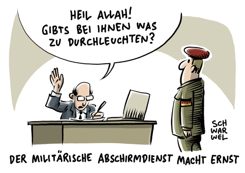 Cartoon: Bundeswehrbewerber (medium) by Schwarwel tagged bundeswehr,bewerber,bundeswehrbewerber,kabinett,gesetz,gesetzesänderung,mad,karikatur,schwarwel,soldat,armee,heer,bundeswehr,bewerber,bundeswehrbewerber,kabinett,gesetz,gesetzesänderung,mad,karikatur,schwarwel,soldat,armee,heer