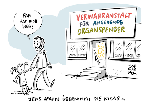 Cartoon: Debatte um Organspende (medium) by Schwarwel tagged organspende,organspender,spenderausweis,freiwillig,doppelte,schranke,karl,lauterbach,jens,spahn,gesundheitsminister,widerspruchslösung,organentnahme,klinik,kliniken,krankenhaus,ärzte,deutsche,stiftung,organtransplantation,entscheidungslösung,transplantationsgesetz,organspendeausweis,organabgabepflicht,krank,krankheit,gesund,gesundheit,tot,tod,leben,sterben,cartoon,karikatur,schwarwel,organspende,organspender,spenderausweis,freiwillig,doppelte,schranke,karl,lauterbach,jens,spahn,gesundheitsminister,widerspruchslösung,organentnahme,klinik,kliniken,krankenhaus,ärzte,deutsche,stiftung,organtransplantation,entscheidungslösung,transplantationsgesetz,organspendeausweis,organabgabepflicht,krank,krankheit,gesund,gesundheit,tot,tod,leben,sterben,cartoon,karikatur,schwarwel