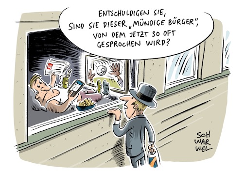 Cartoon: Der mündige Bürger (medium) by Schwarwel tagged politik,politiker,deutschland,bürger,konsum,konsument,demokratie,diktatur,dummheit,sozial,wirtschaft,mündig,faul,intelligent,politisch,finanzen,social,media,www,soziale,netzwerke,bevölkerung,wähler,wahl,fussball,fußball,medien,facebook,meinung,meinungsfreiheit,pressefreiheit,likes,post,posts,postings,eigene,recht,auf,meinungsäußeerung,karikatur,schwarwel,staat,wahlen,partei,parteien,spd,cdu,merkel,grüne,die,linke,tv,fernsehen,fernsehshows,verdummung,wut,hass,wutbürger,meinungsmache,politik,politiker,deutschland,bürger,konsum,konsument,demokratie,diktatur,dummheit,sozial,wirtschaft,mündig,faul,intelligent,politisch,finanzen,social,media,www,soziale,netzwerke,bevölkerung,wähler,wahl,fussball,fußball,medien,facebook,meinung,meinungsfreiheit,pressefreiheit,likes,post,posts,postings,eigene,recht,auf,meinungsäußeerung,karikatur,schwarwel,staat,wahlen,partei,parteien,spd,cdu,merkel,grüne,die,linke,tv,fernsehen,fernsehshows,verdummung,wut,hass,wutbürger,meinungsmache