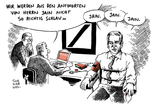 Cartoon: Deutsche Bank Jain Manipulation (medium) by Schwarwel tagged bafin,bericht,deutsche,bank,jain,manipulation,zinsmanipulation,vorwurf,börse,karikatur,schwarwel,bafin,bericht,deutsche,bank,jain,manipulation,zinsmanipulation,vorwurf,börse,karikatur,schwarwel