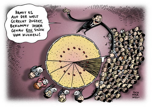 Cartoon: Die Hälfte des Wohlstands (medium) by Schwarwel tagged hälfte,wohlstand,geld,reichtum,reich,arm,menschheit,menschen,armut,weltbevölkerng,gerechtigkeit,dritte,welt,karikatur,schwarwel,hälfte,wohlstand,geld,reichtum,reich,arm,menschheit,menschen,armut,weltbevölkerng,gerechtigkeit,dritte,welt,karikatur,schwarwel