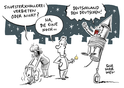 Cartoon: Diskussion um Silvesterböller (medium) by Schwarwel tagged silvester,silvesterböller,böller,feuerwerk,silvesterfeuerwerk,silvesterknaller,knaller,feinstaub,lärmbelästigung,umwelt,umweltzerstörung,umweltschutz,umweltschützer,natur,klima,klimaschutz,naturschutz,klimawandelt,umweltpolitik,müll,schädlich,silvesterraketen,raketen,luftbelastung,feinstaubpartikel,feuerwerksverbote,pyrotechnik,cartoon,karikatur,schwarwel,silvester,silvesterböller,böller,feuerwerk,silvesterfeuerwerk,silvesterknaller,knaller,feinstaub,lärmbelästigung,umwelt,umweltzerstörung,umweltschutz,umweltschützer,natur,klima,klimaschutz,naturschutz,klimawandelt,umweltpolitik,müll,schädlich,silvesterraketen,raketen,luftbelastung,feinstaubpartikel,feuerwerksverbote,pyrotechnik,cartoon,karikatur,schwarwel