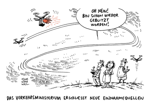 Cartoon: Drohnenflüge Führerschein (medium) by Schwarwel tagged drohnenflüge,führerschein,drohnen,verkehrsminister,kennzeichnungspflicht,kennzeichnung,verkehrsministerium,blitzer,einnahmequelle,einnahme,geld,privatbesitzer,privat,gefahr,gefahrensituationen,gewerbliche,besitzer,gewerbe,bundesverkehrsministerium,flug,fliegen,luftrecht,kollision,absturz,drohnenflüge,führerschein,drohnen,verkehrsminister,kennzeichnungspflicht,kennzeichnung,verkehrsministerium,blitzer,einnahmequelle,einnahme,geld,privatbesitzer,privat,gefahr,gefahrensituationen,gewerbliche,besitzer,gewerbe,bundesverkehrsministerium,flug,fliegen,luftrecht,kollision,absturz