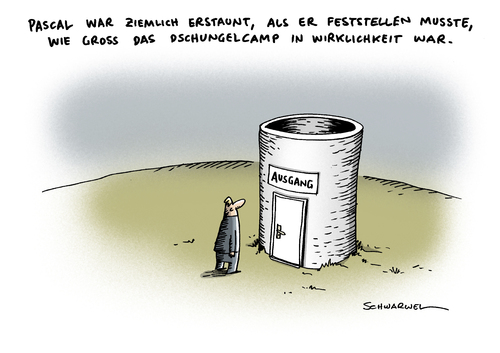 Cartoon: Dschungelcamp (medium) by Schwarwel tagged fernsehen,tv,presse,boulevardpresse,dschungelcamp,schwarwel,karikatur,serie,unterhaltung,show,dschungelcamp,boulevardpresse,presse,tv,fernsehen,show,unterhaltung,serie,karikatur,schwarwel