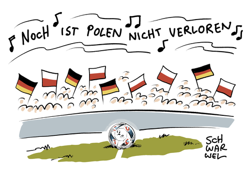 Cartoon: EM 2016 Deutschland gegen Polen (medium) by Schwarwel tagged em,europameisterschaft,fußball,spiel,mannschaft,deutschland,polen,ball,rasen,meisterschaft,frankreich,marseille,karikatur,schwarwel,sport,em,europameisterschaft,fußball,spiel,mannschaft,deutschland,polen,ball,rasen,meisterschaft,frankreich,marseille,karikatur,schwarwel,sport