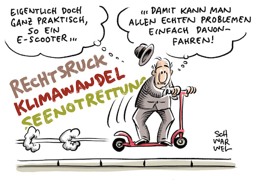 Cartoon: EScooter Kritik (medium) by Schwarwel tagged escooter,sicheres,verkehrsmittel,sicherheit,verkehr,auto,autos,roller,unfall,unfälle,todesfälle,elektrische,tretroller,cartoon,karikatur,schwarwel,klimawandel,rechtsruck,seenotrettung,flüchtlinge,geflüchtete,flüchtligskrise,mittelmeer,seenot,lifeline,sea,watch,rechtspopulismus,rechtspopulisten,nazi,nazis,neonazis,rechtsextremismus,rechtsextremistisch,muslime,juden,ausländerhass,rassismus,rassisten,rassistisch,verkehrsminister,scheuer,escooter,sicheres,verkehrsmittel,sicherheit,verkehr,auto,autos,roller,unfall,unfälle,todesfälle,elektrische,tretroller,cartoon,karikatur,schwarwel,klimawandel,rechtsruck,seenotrettung,flüchtlinge,geflüchtete,flüchtligskrise,mittelmeer,seenot,lifeline,sea,watch,rechtspopulismus,rechtspopulisten,nazi,nazis,neonazis,rechtsextremismus,rechtsextremistisch,muslime,juden,ausländerhass,rassismus,rassisten,rassistisch,verkehrsminister,scheuer