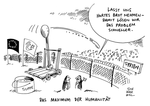 Cartoon: Flüchtlinge in der Kälte (medium) by Schwarwel tagged zehntausende,flüchtlinge,flüchtling,geflüchtete,flüchtlingspolitik,grenze,obergrenze,europa,eu,europäische,union,türkei,syrien,syrer,kälte,brot,versorgung,aleppo,terror,kampf,gewalt,russische,bomben,russland,putin,islam,is,islamisten,luftwaffe,bombemangriffe,krieg,zerstörung,leid,wut,hass,gesundheit,krankheit,humanitäre,katastrophe,grenzgebiet,grenzöffnung,erdogan,karikatur,schwarwel,zehntausende,flüchtlinge,flüchtling,geflüchtete,flüchtlingspolitik,grenze,obergrenze,europa,eu,europäische,union,türkei,syrien,syrer,kälte,brot,versorgung,aleppo,terror,kampf,gewalt,russische,bomben,russland,putin,islam,is,islamisten,luftwaffe,bombemangriffe,krieg,zerstörung,leid,wut,hass,gesundheit,krankheit,humanitäre,katastrophe,grenzgebiet,grenzöffnung,erdogan,karikatur,schwarwel