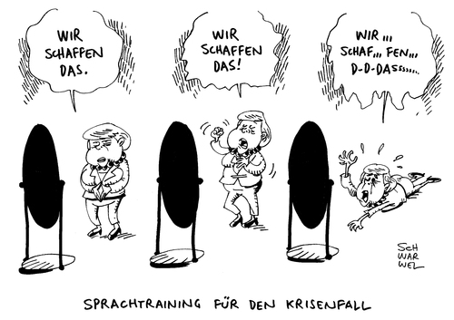 Cartoon: Flüchtlingskrise Merkel (medium) by Schwarwel tagged flüchtlingskrise,merkel,kanzlerin,forderung,eu,sondergipfel,europäische,union,flüchtlingspolitik,asyl,asylsuchende,karikatur,schwarwel,grenze,dicht,ungarn,sachsen,flüchtlingskrise,merkel,kanzlerin,forderung,eu,sondergipfel,europäische,union,flüchtlingspolitik,asyl,asylsuchende,karikatur,schwarwel,grenze,dicht,ungarn,sachsen