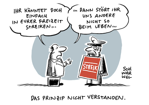 Cartoon: GDL Streik Personenverehr Bahn (medium) by Schwarwel tagged streik,lokfuehrer,bahn,fahrplan,ersatzfahrplan,arbeitskampf,lohn,gehalt,arbeit,job,gdl,gewerkschaft,gueterverkehr,lokfuehrergewerkschaft,personenverkehr,zug,zugausfaelle,fernzug,reise,reisende,tarifverhandlungen,tarifgespraeche,cartoon,karikatur,schwarwel,streik,lokfuehrer,bahn,fahrplan,ersatzfahrplan,arbeitskampf,lohn,gehalt,arbeit,job,gdl,gewerkschaft,gueterverkehr,lokfuehrergewerkschaft,personenverkehr,zug,zugausfaelle,fernzug,reise,reisende,tarifverhandlungen,tarifgespraeche,cartoon,karikatur,schwarwel