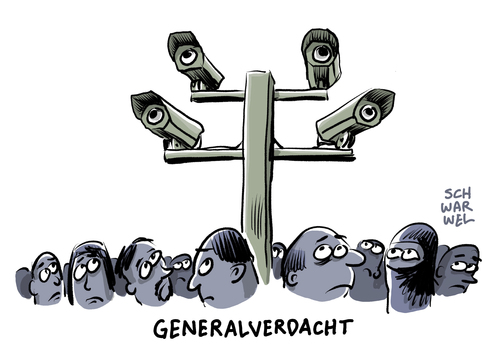 Cartoon: Geflüchtete Generalverdacht (medium) by Schwarwel tagged sicherheit,sicherheitspläne,cdu,partei,geflüchtete,flüchtlinge,generalverdacht,verdacht,flüchtlingspolitik,flüchtlingskrise,karikatur,schwarwel,sicherheit,sicherheitspläne,cdu,partei,geflüchtete,flüchtlinge,generalverdacht,verdacht,flüchtlingspolitik,flüchtlingskrise,karikatur,schwarwel