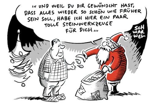 Cartoon: Gleichberechtigung Weihnachten (medium) by Schwarwel tagged weihnachten,weihnachtsmann,ewiggestrige,vergangenheit,reaktionär,rückschrittlich,gestrig,überholt,konservativ,tradition,weihnachtsbaum,weihnachtskugeln,ewiggestriger,fortschritt,politik,politiker,meinung,haltung,überzeugung,werte,traditionell,nationalsozialismus,nazi,nazis,heimat,heimatliebe,burschenschaft,burschenschaften,kameradschaft,rassismus,rassist,rassisten,rechtsextremisten,rechtsextrem,rechtsextremismus,faschismus,faschist,faschisten,gleichberechtigung,gleichheit,freiheit,demokratie,rückwärtsgewandt,widerstand,revolution,feminismus,sexismus,sexist,sexistisch,frauenrechte,gleichgestellt,quote,frauenbewegung,rollenbild,rollenverteilung,menschlichkeit,empathie,toleranz,weltoffenheit,chancengleichheit,gender,homophobie,homophob,frauenquote,wutbürger,hass,hetze,hate,speech,cartoon,karikatur,schwarwel,weihnachten,weihnachtsmann,ewiggestrige,vergangenheit,reaktionär,rückschrittlich,gestrig,überholt,konservativ,tradition,weihnachtsbaum,weihnachtskugeln,ewiggestriger,fortschritt,politik,politiker,meinung,haltung,überzeugung,werte,traditionell,nationalsozialismus,nazi,nazis,heimat,heimatliebe,burschenschaft,burschenschaften,kameradschaft,rassismus,rassist,rassisten,rechtsextremisten,rechtsextrem,rechtsextremismus,faschismus,faschist,faschisten,gleichberechtigung,gleichheit,freiheit,demokratie,rückwärtsgewandt,widerstand,revolution,feminismus,sexismus,sexist,sexistisch,frauenrechte,gleichgestellt,quote,frauenbewegung,rollenbild,rollenverteilung,menschlichkeit,empathie,toleranz,weltoffenheit,chancengleichheit,gender,homophobie,homophob,frauenquote,wutbürger,hass,hetze,hate,speech,cartoon,karikatur,schwarwel