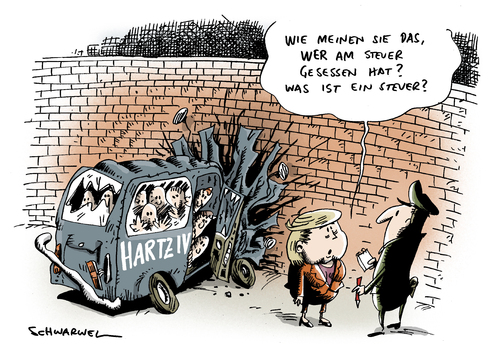 Cartoon: Hartz IV an die Wand (medium) by Schwarwel tagged hartz,iv,kompromiss,verhandlung,angela,merkel,angie,kanzlerin,koalition,opposition,scheitern,deutschland,sozial,arbeit,arbeitslos,erhöhung,macht,politik,minister,republik,staat,skandal,kinder,armut,geld,bedürftig,arm,zuschuss,familie,bildung,zeitarbeit,mindestlohn,spd,schwesigvon,der,leyen,frau,karikatur,schwarwel,hartz,angela merkel,kompromiss,verhandlung,kanzlerin,koalition,opposition,scheitern,deutschland,arbeitslos,arbeit,erhöhung,macht,angela,merkel