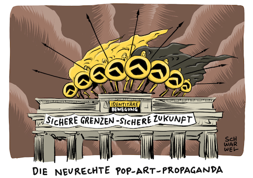 Cartoon: Identitäre Bewegung (medium) by Schwarwel tagged identitäre,bewegung,identitär,neurechte,rechts,nazi,popart,propaganda,rechtspopulismus,rechtspopulisten,karikatur,schwarwel,identitäre,bewegung,identitär,neurechte,rechts,nazi,popart,propaganda,rechtspopulismus,rechtspopulisten,karikatur,schwarwel