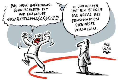 Cartoon: Infektionsschutzgesetz (medium) by Schwarwel tagged corona,coronavirus,coronapandemie,pandemie,covid19,quarantäne,kontaktbeschränkungen,dikttur,ermähtigungsgesetz,querdenker,verschwörungstheoretiker,verschwörungstheorie,querdenken,demo,demonstration,nazi,nazis,reichsbürger,neonazis,rechtsextremismus,rechtsextremisten,infektionsschutzgestz,attila,hildmann,infektionsgeschehen,cartoon,karikatur,schwarwel,corona,coronavirus,coronapandemie,pandemie,covid19,quarantäne,kontaktbeschränkungen,dikttur,ermähtigungsgesetz,querdenker,verschwörungstheoretiker,verschwörungstheorie,querdenken,demo,demonstration,nazi,nazis,reichsbürger,neonazis,rechtsextremismus,rechtsextremisten,infektionsschutzgestz,attila,hildmann,infektionsgeschehen,cartoon,karikatur,schwarwel