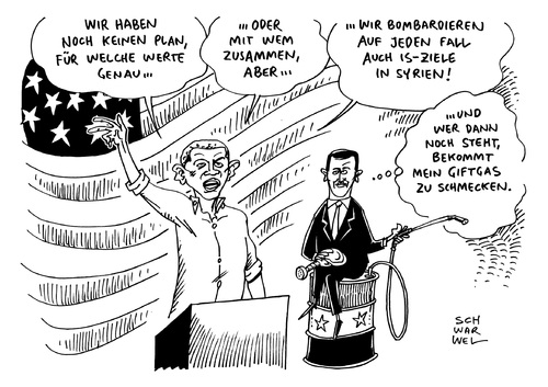 Cartoon: Kampf Islamischer Staat (medium) by Schwarwel tagged kampf,gegen,islamischer,staat,islam,obama,strategie,krieg,frieden,gewalt,terror,zerstörung,is,syrien,karikatur,schwarwel,kampf,gegen,islamischer,staat,islam,obama,strategie,krieg,frieden,gewalt,terror,zerstörung,is,syrien,karikatur,schwarwel