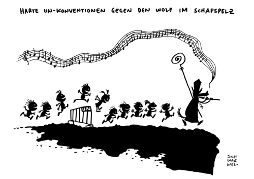 Cartoon: Kindesmissbrauch Vatikan UN (medium) by Schwarwel tagged kindesmissbrauch,un,vatikan,verletzung,kinderrechtskonvention,konvention,kinder,vergewaltigung,verbrechen,kirche,abt,gericht,strafe,missbrauch,karikatur,schwarwel,kindesmissbrauch,un,vatikan,verletzung,kinderrechtskonvention,konvention,kinder,vergewaltigung,verbrechen,kirche,abt,gericht,strafe,missbrauch,karikatur,schwarwel