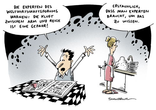 Cartoon: Kluft arm und reich (medium) by Schwarwel tagged weltwirtschaftsforum,wirtschaft,geld,finanzen,gefahr,kluft,arm,reich,experte,karikatur,von,schwarwel,weltwirtschaftsforum,wirtschaft,geld,finanzen,gefahr,kluft,arm,reich,experte,karikatur,von,schwarwel