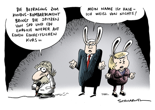 Cartoon: Kundusbefragung Merkel (medium) by Schwarwel tagged kundusbefragung,merkel,steinmeier,politik,deutschland,regierung,minister,staat,kundus,karikatur,schwarwel,kundusbefragung,angeler merkel,frank walter steinmeier,politik,deutschland,regierung,minister,kundus,staat,angeler,merkel,frank,walter,steinmeier