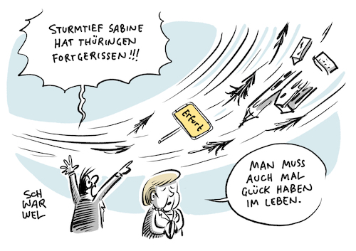 Cartoon: Merkel Ramelow MPWahl (medium) by Schwarwel tagged akk,rücktritt,cdu,kanzlerin,kanzler,kanzlerfrage,akkrücktritt,friedrich,merz,bundeskanzler,partei,merkel,kemmerich,fdp,bodo,ramelow,thüringen,mpwahl,afd,höcke,lindner,rechtsruck,rechtsextremismus,hufeisentheorie,spahn,laschet,parteivorsitz,parteivorsitzende,cartoon,karikatur,schwarwel,rechtsextrem,sturmtief,sabine,sturm,unwetter,akk,rücktritt,cdu,kanzlerin,kanzler,kanzlerfrage,akkrücktritt,friedrich,merz,bundeskanzler,partei,merkel,kemmerich,fdp,bodo,ramelow,thüringen,mpwahl,afd,höcke,lindner,rechtsruck,rechtsextremismus,hufeisentheorie,spahn,laschet,parteivorsitz,parteivorsitzende,cartoon,karikatur,schwarwel,rechtsextrem,sturmtief,sabine,sturm,unwetter