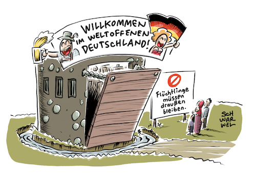 Cartoon: Mittelmeerroute Kurz Seehofer (medium) by Schwarwel tagged horst,seehofer,csu,bayern,heimatminister,heimat,innenminister,politik,politiker,deutschland,partei,rücktritt,asylstreit,merkel,union,cdu,asylkrise,flüchtlingskrise,flüchtlinge,geflüchtete,obergrenze,zaun,grenze,rechtsextrem,rechtsextremismus,rechtspopulismus,rechtspopulisten,populismus,populisten,rassenhass,rassismus,rassistisch,demokratie,ausländerfeindlichkeit,ausländer,flüchtlingsroute,mittelmeer,abschiebung,asylantrag,asylanträge,cartoon,karikatur,schwarwel,unionsstreit,asylpolitik,zurückweisung,asylbewerber,parteichef,parteivorsitzender,bundesinnenminister,asylkompromiss,transitzentren,kz,aufnahmelager,ankunftszentrum,wien,österreich,sebastian,kurz,fpö,migranten,migration,migrationspolitik,außengrenze,italien,eu,europäische,europa,söder,afd,gauland,weidel,auschwitz,konzentrationslager,nazi,nazis,nonazis,hitler,nationalsozialismus,juden,judenhass,brenner,grenzschutz,mittelmeerroute,deutshcland,horst,seehofer,csu,bayern,heimatminister,heimat,innenminister,politik,politiker,deutschland,partei,rücktritt,asylstreit,merkel,union,cdu,asylkrise,flüchtlingskrise,flüchtlinge,geflüchtete,obergrenze,zaun,grenze,rechtsextrem,rechtsextremismus,rechtspopulismus,rechtspopulisten,populismus,populisten,rassenhass,rassismus,rassistisch,demokratie,ausländerfeindlichkeit,ausländer,flüchtlingsroute,mittelmeer,abschiebung,asylantrag,asylanträge,cartoon,karikatur,schwarwel,unionsstreit,asylpolitik,zurückweisung,asylbewerber,parteichef,parteivorsitzender,bundesinnenminister,asylkompromiss,transitzentren,kz,aufnahmelager,ankunftszentrum,wien,österreich,sebastian,kurz,fpö,migranten,migration,migrationspolitik,außengrenze,italien,eu,europäische,europa,söder,afd,gauland,weidel,auschwitz,konzentrationslager,nazi,nazis,nonazis,hitler,nationalsozialismus,juden,judenhass,brenner,grenzschutz,mittelmeerroute,deutshcland