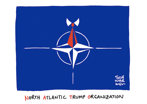 Cartoon: NATO und Trump (medium) by Schwarwel tagged nato,trump,us,usa,america,amerika,president,präsident,donald,cartoon,karikatur,schwarwel,europa,eu,europäische,union,weltmächte,weltmacht,krieg,nato,trump,us,usa,america,amerika,president,präsident,donald,cartoon,karikatur,schwarwel,europa,eu,europäische,union,weltmächte,weltmacht,krieg