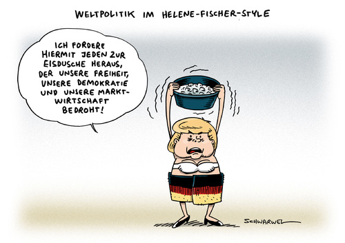 Nordirak Waffen Merkel Eisdusche