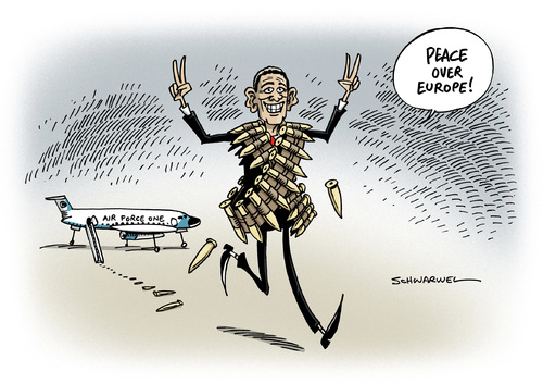 Cartoon: Obama bläst zur Aufrüstung (medium) by Schwarwel tagged europa,reise,barack,obama,aufrüstung,karikatur,schwarwel,krieg,frieden,waffen,us,usa,nato,russland,putin,kalter,verteidigung,terror,gewalt,initiative,zur,rückversicherung,europas,streitkräfte,luftwaffe,soldaten,armee,truppe,panzer,europa,reise,barack,obama,aufrüstung,karikatur,schwarwel,krieg,frieden,waffen,us,usa,nato,russland,putin,kalter,verteidigung,terror,gewalt,initiative,zur,rückversicherung,europas,streitkräfte,luftwaffe,soldaten,armee,truppe,panzer