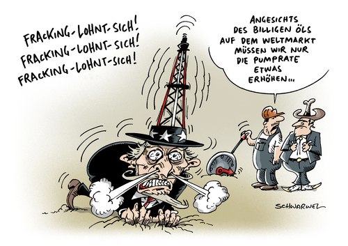 Cartoon: Ölboom in Gefahr Amerika (medium) by Schwarwel tagged fracking,amerika,gefahr,boom,ölboom,öl,schwarwel,karikatur,flaute,öl,ölboom,boom,gefahr,amerika,fracking,flaute,karikatur,schwarwel