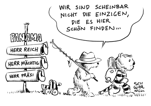 Cartoon: Panama Papers Briefkastenfirmen (medium) by Schwarwel tagged panama,papers,briefkastenfirmen,geheim,geschäft,wirtschaft,finanzen,geld,gesetz,recht,verfahren,prozess,staatsanwaltschaft,janosch,offshore,gründungen,steuerparadies,geldwäsche,steuerhinterziehung,karikatur,schwarwel,panama,papers,briefkastenfirmen,geheim,geschäft,wirtschaft,finanzen,geld,gesetz,recht,verfahren,prozess,staatsanwaltschaft,janosch,offshore,gründungen,steuerparadies,geldwäsche,steuerhinterziehung,karikatur,schwarwel