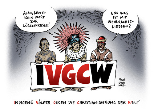 Cartoon: PEGIDA Parolen Weihnachtslieder (medium) by Schwarwel tagged pegida,parolen,weihnachtslieder,asyl,asylanten,karikatur,schwarwel,rechts,nazi,ausländerfeindlichkeit,migranten,migration,religion,weihnachten,pegida,parolen,weihnachtslieder,asyl,asylanten,karikatur,schwarwel,rechts,nazi,ausländerfeindlichkeit,migranten,migration,religion,weihnachten