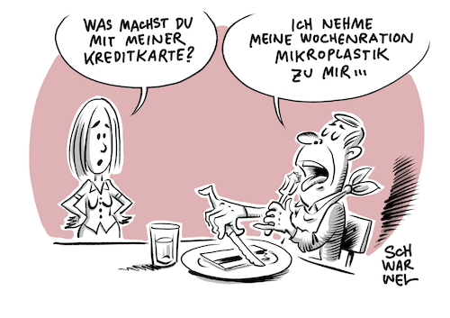 Cartoon: Plastikverschmutzung (medium) by Schwarwel tagged plastikverschmutzung,plastik,verschmutzung,meer,meere,umwelt,umweltzerstörung,natur,klima,klimawandel,mikroplastik,kreditkarte,ozeane,studie,wwf,umweltorganisation,kunststoffmüll,lebewesen,tiere,meereslebewesen,wal,wale,plastikflaschen,synthetikfasern,kunststoffpartikel,naturkatastrophe,cartoon,karikatur,schwarwel,plastikverschmutzung,plastik,verschmutzung,meer,meere,umwelt,umweltzerstörung,natur,klima,klimawandel,mikroplastik,kreditkarte,ozeane,studie,wwf,umweltorganisation,kunststoffmüll,lebewesen,tiere,meereslebewesen,wal,wale,plastikflaschen,synthetikfasern,kunststoffpartikel,naturkatastrophe,cartoon,karikatur,schwarwel