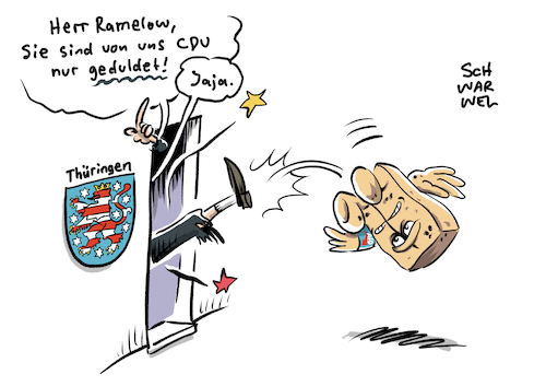 Cartoon: Ramelow Ministerpräsident Wahl (medium) by Schwarwel tagged ramelow,wahl,thüringen,höcke,kemmerich,ministerpräsidentenwahl,cdu,cduthüringen,fdp,lindner,die,linke,landtag,erfurt,afd,noafd,blumenstrauß,handschlag,thüringer,regierungskrise,akk,akkrücktritt,rechtspopulisten,rechtspopulismus,nazi,nazis,rechtsextremisten,rechtsextremismus,minderheitsregierung,faschist,faschismus,hufeisen,hufeisentheorie,regierung,mohring,thüringenwahl,cartoon,karikatur,schwarwel,ramelow,wahl,thüringen,höcke,kemmerich,ministerpräsidentenwahl,cdu,cduthüringen,fdp,lindner,die,linke,landtag,erfurt,afd,noafd,blumenstrauß,handschlag,thüringer,regierungskrise,akk,akkrücktritt,rechtspopulisten,rechtspopulismus,nazi,nazis,rechtsextremisten,rechtsextremismus,minderheitsregierung,faschist,faschismus,hufeisen,hufeisentheorie,regierung,mohring,thüringenwahl,cartoon,karikatur,schwarwel